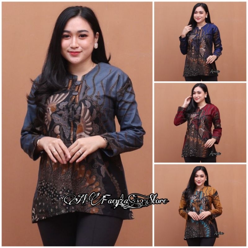 BAJU BATIK WANITA MODERN MONALISA GENES M,L,XL,XXL asli PEKALONGAN