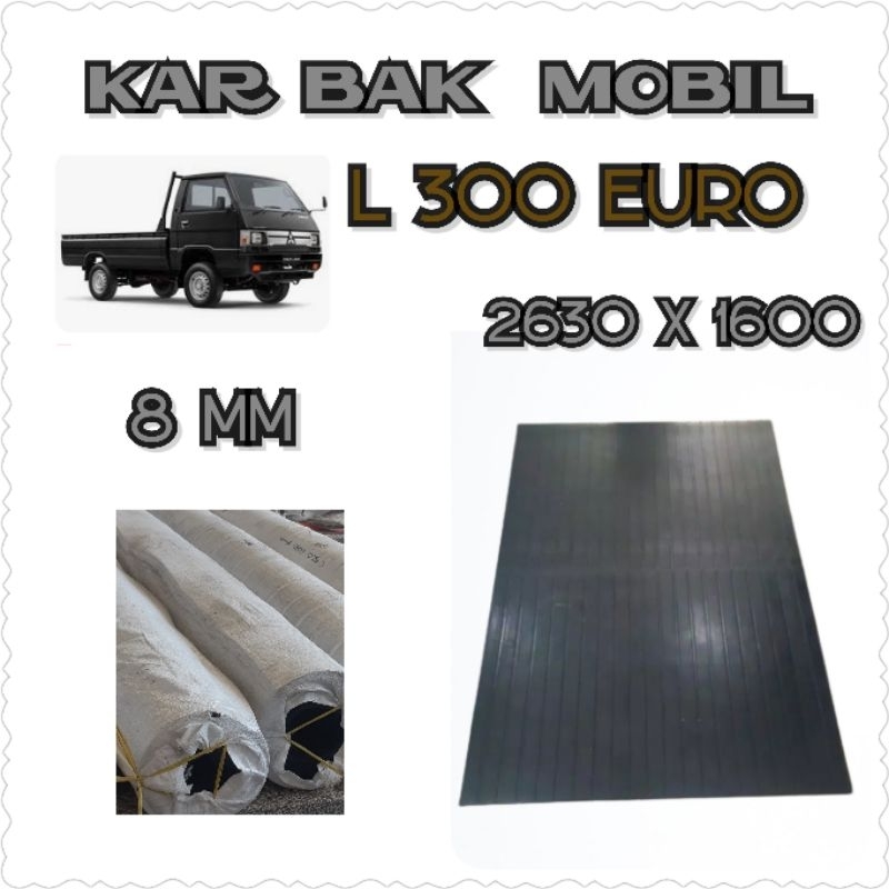karpet bak mobil  / karbak L300 euro tebal 8  mm warna hitam