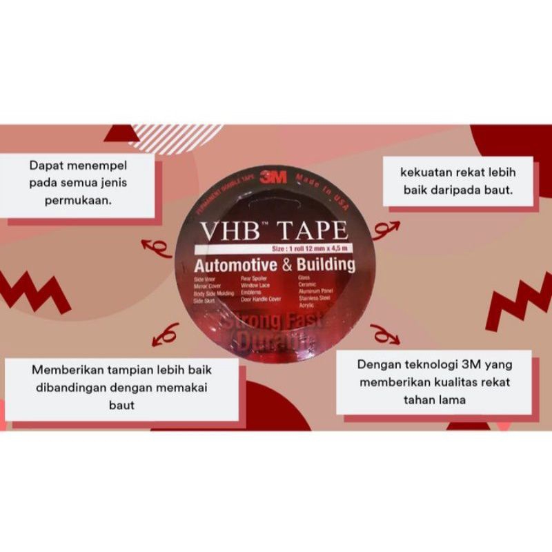 

dobel double tape 3M VHB 12mm x 4,5m ori