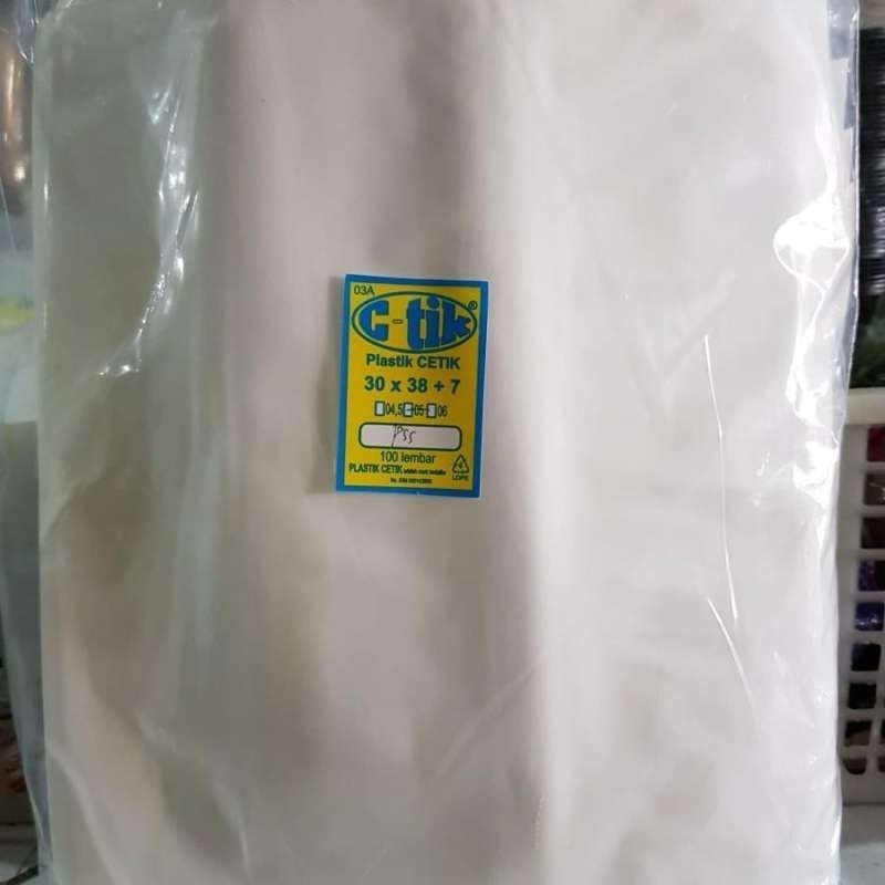 [isi 20] plastik klip pond ziplock ctik 30x45 cm (30×38+7 cm) transparan packing baju tebal 50 micron