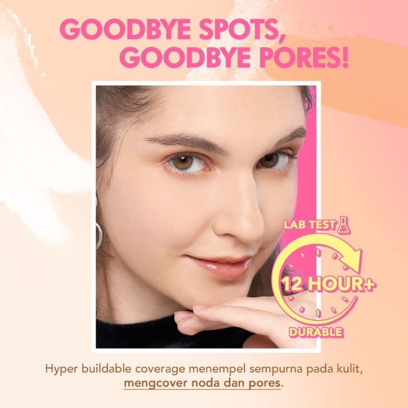 DAZZLE ME Muse Pressed Foundation | Long lasting Filter Like Blurring Matte Compact | Bedak Padat Dazzle Me