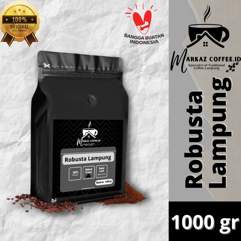 

markazcoffee.id Kopi Lampung Robusta 1kg 100% Asli