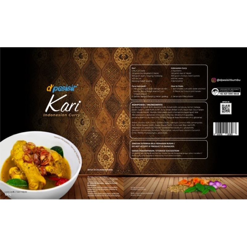 KARI d' Pesisir Bumbu Masak Jadi 100gr