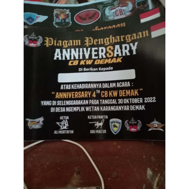 

piagam cb wali demak