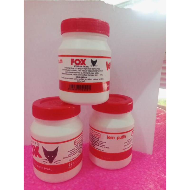 

lem fox serba guna pvac white adhesive / lem putih 150 ml /lem perekat kayu kertas