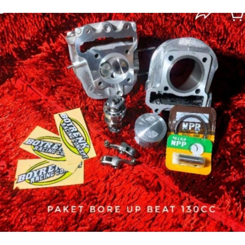 PAKET BORE UP BEAT KVY/KZL/K44 125CC-150CC HARIAN PAKET BLOK HEAD BEAT BORE UP-BOYRENK RACING