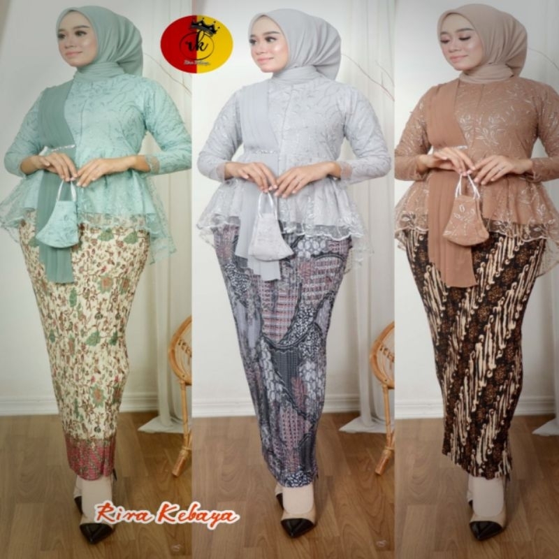 Seragam Kebaya Selendang Terlaris Blouse selendang Premium Nikahan Kebaya Aurora Selendang Murah