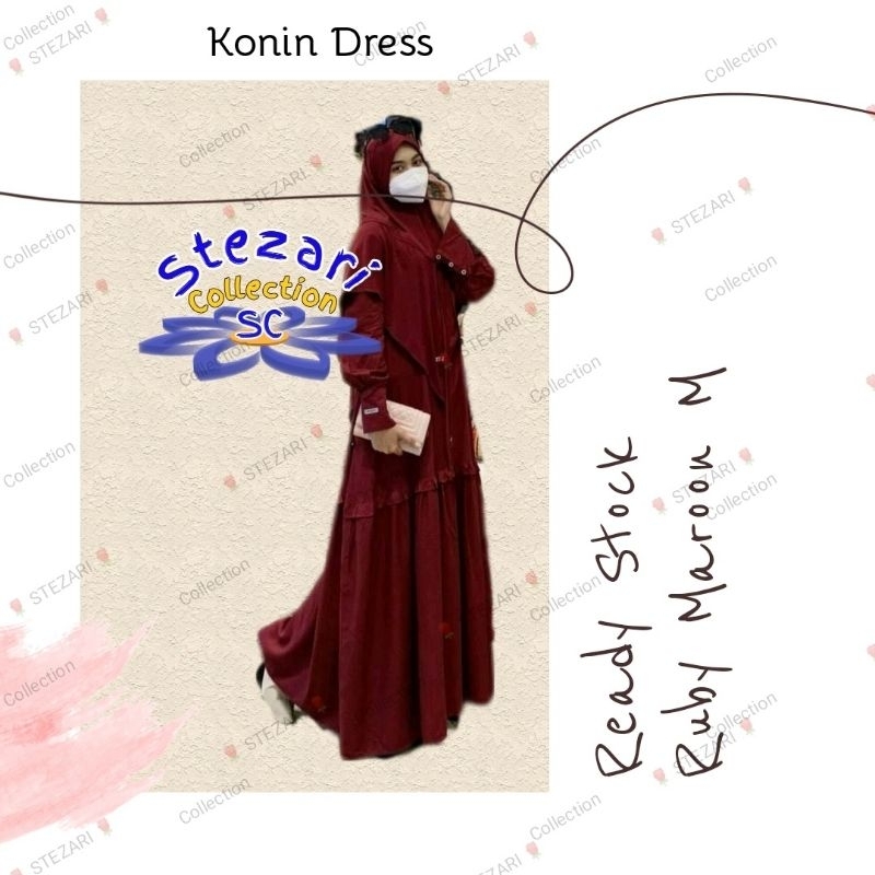 Gamis terbaru Konin Dress by WNJ pakaian muslimah remaja akhwat busui friendly daily