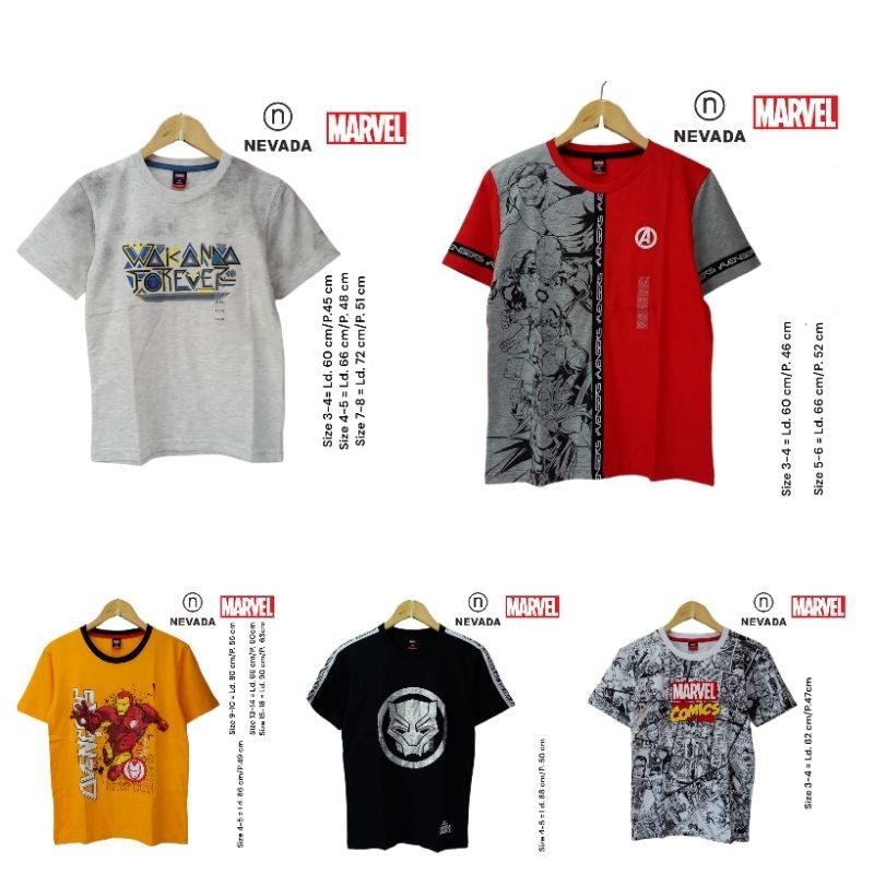 NEVADA.ORIGINAL Kaos Anak NEVADA X MARVEL BRANDED ORIGINAL