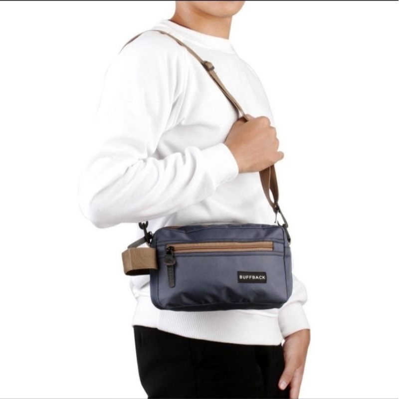 Buffback Handbag // Tas Selempang Pria Pouchbag Casual Buffback Trending