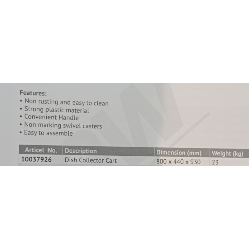 KRISBOW Troli Kebersihan 3 Tingkat/Dish Collector Chart/Troli Serbagun