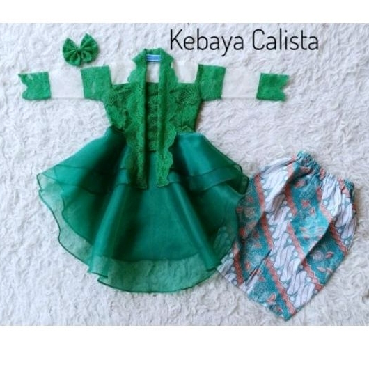 kebaya calista anak dan dewasa/kebaya brokat anak terbaru/kebaya anak terbaru/kebaya anak modern/baju adat anak