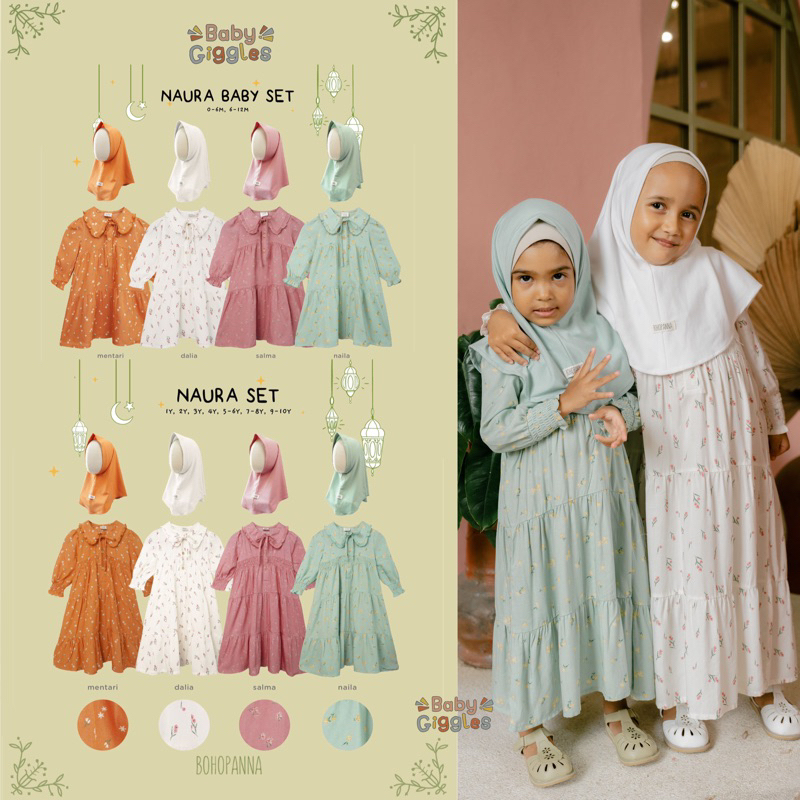 BOHOPANNA NAURA SET / Dress Anak Perempuan Raya Collection