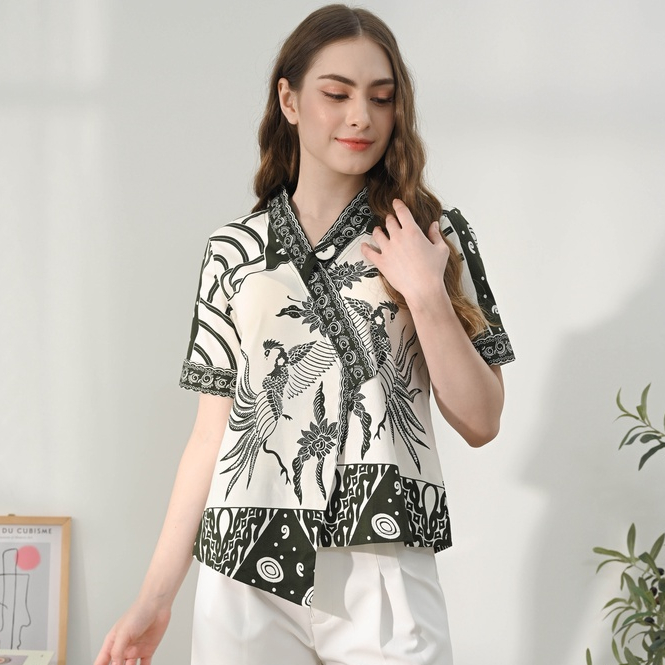 Atasan Batik 267 COD/ Blouse Batik Wanita/ Seragam Batik/ Couple Batik