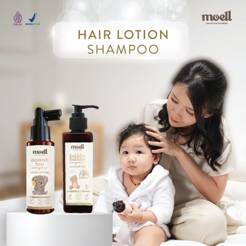 BUNDLING HAIR LOTION DAN SHAMPOO MOELL/ MOELL MALANG