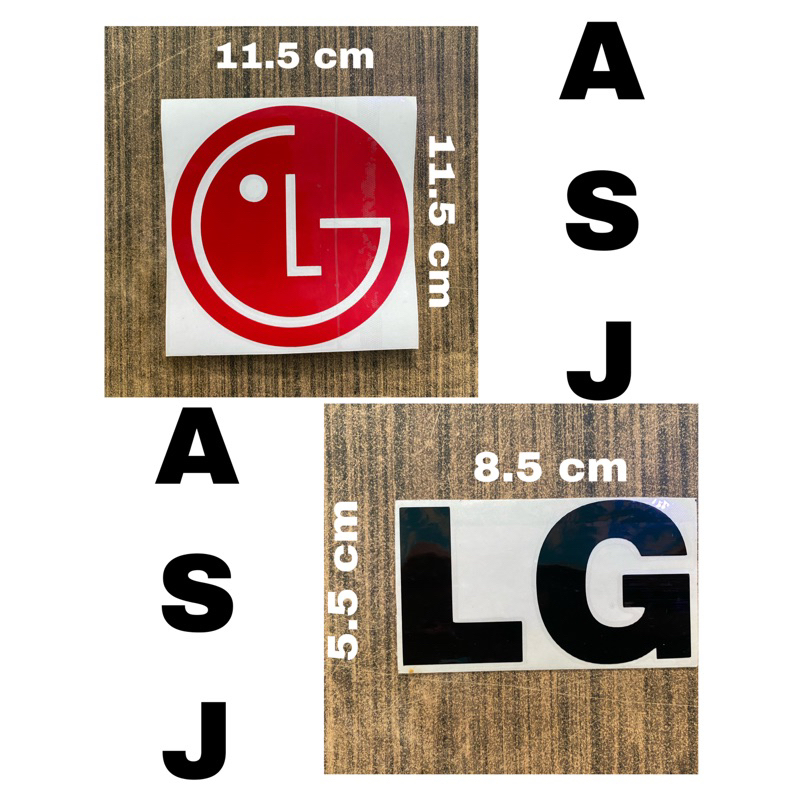 

sticker cutting tulisan dan Logo AC LG set