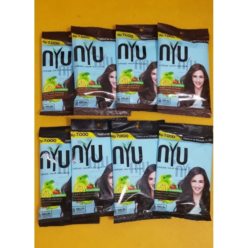 NYU Creme Hair Colour Sachet 20 Gr / Pewarna Rambut Sachet Semir Rambut