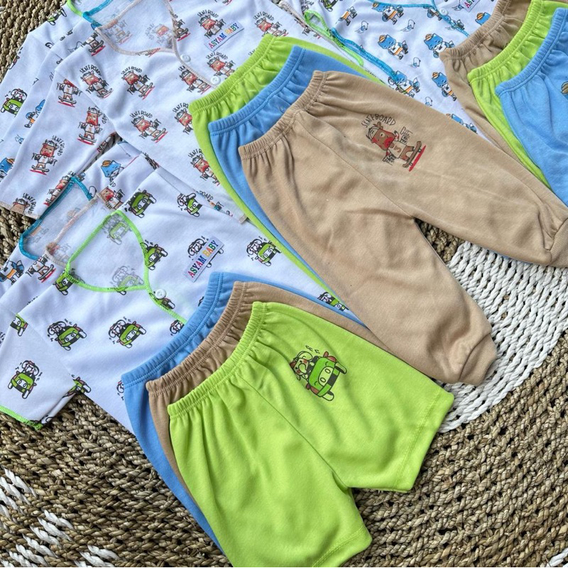 PROMO 7.7 18 Pcs Baju Bayi Celana Bayi Setelan Bayi Baju Bayi Newborn Baju Bayi Baru Lahir Atasan Bayi Baju Bayi Murah Baju Bayi Lucu Baju Bayi Serian Kobinasi Warna Sablon  DNW BABY