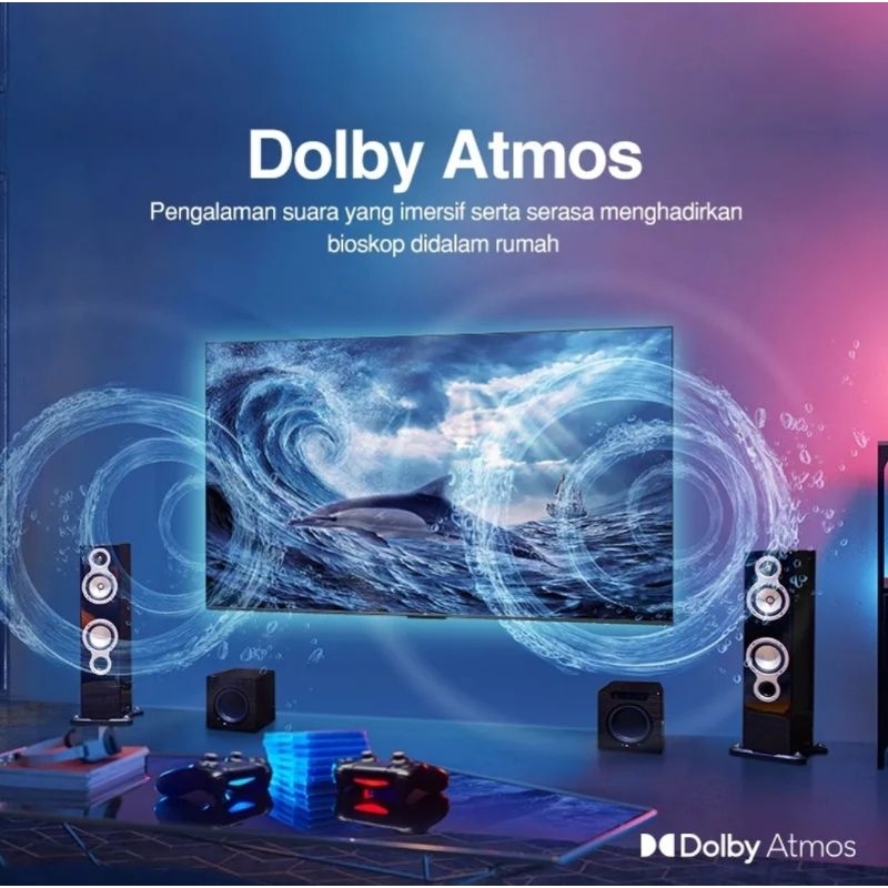 TCL 75P735 Smart TV 75 Inch Google TV 4K UHD HDR 10+ Dolby Atmos Resmi