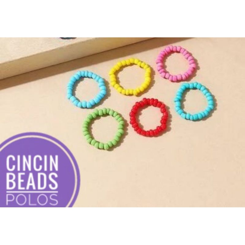 cincin Beads manik Korea