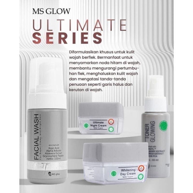 Ms Glow Whitening Ms Glow Luminous Ms Glow Acne Ms Glow Ultimate Perawatan Wajah Kecantikan Pemutih Wajah