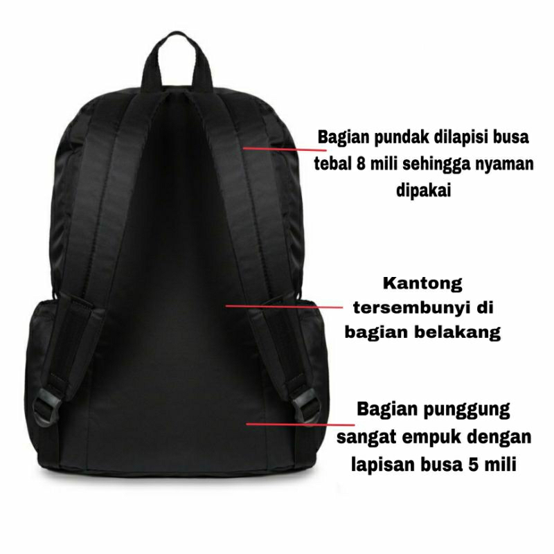 Tas Ransel Laptop Pria Wanita Tas Sekolah Smp Sma Waterproof Backpack 088