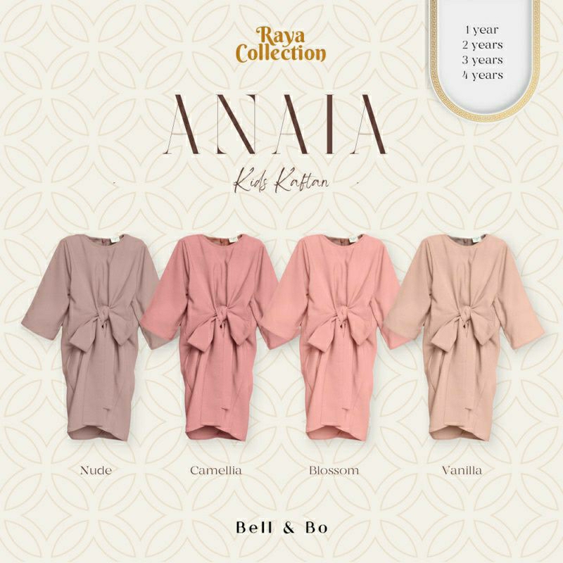 Bell&bo ANAIA Kaftan Anak Gamis Anak Dress Anak Baju Pesta Anak Perempuan