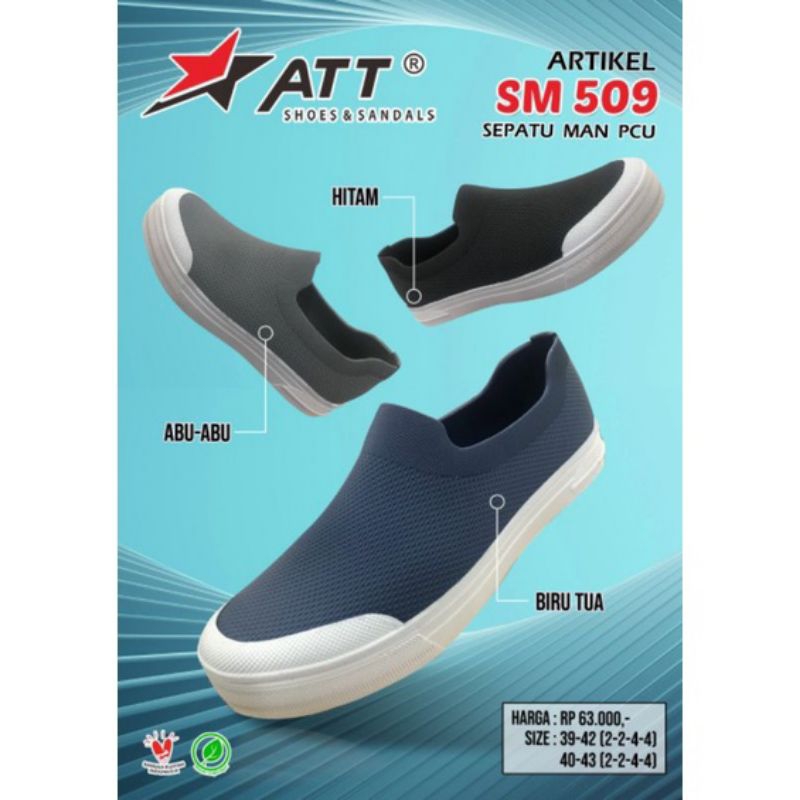 SEPATU SLIP ON KARET ATT SM 509 PRIA/WANITA(39-43)