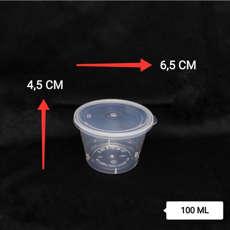 25 Pcs / Cup Puding Mini 100ml Pack Thinwall Slime Sambal Merpati Cup Tahan Panas 100 ml Murah Tebal