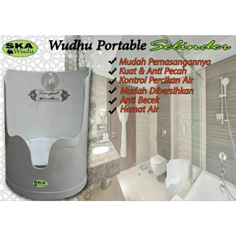 Wudhu portable modern model silinder praktis