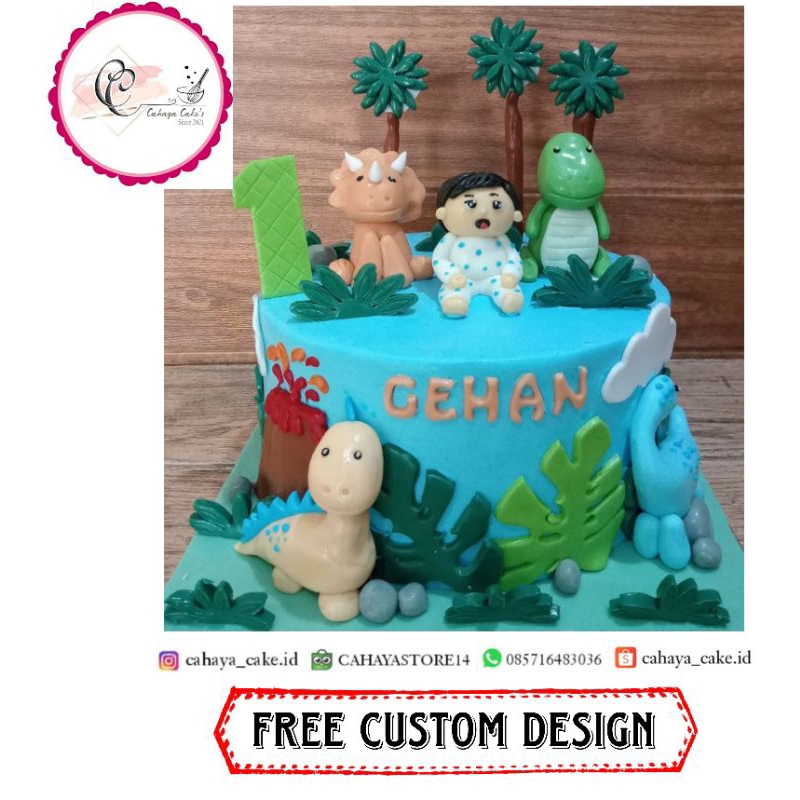 Kue Ulang Tahun Dinosaurus / Dinosaurus Cake / T Rex Cake