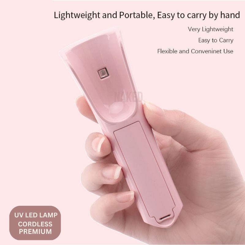 lampu pengering kuku portable uv lamp premium single curing  nail art