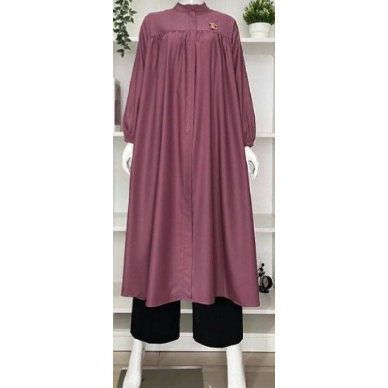 LONG DRESS TUNIK CRINKLE AIRFLOW OVER SIZE