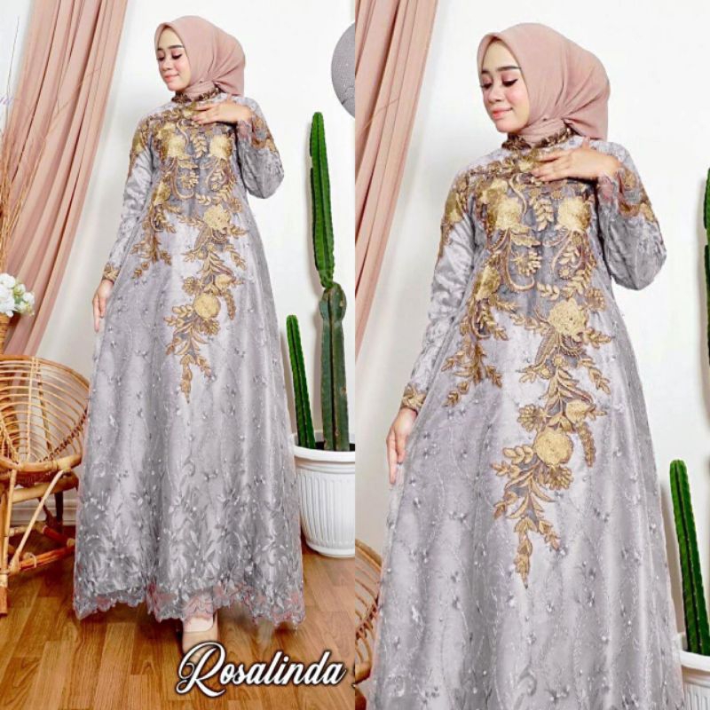 ROSALINDA DRESS//BAHAN TILLE BORDIR FULL DALAMAN SATIN VELVET//SERAGAMAN KELUARAGA//BAJU LEBARAN//BAJU PESTA LAMARAN//BAJU WISUDA//KEBAYA MODERN//By Pelangi Jaya