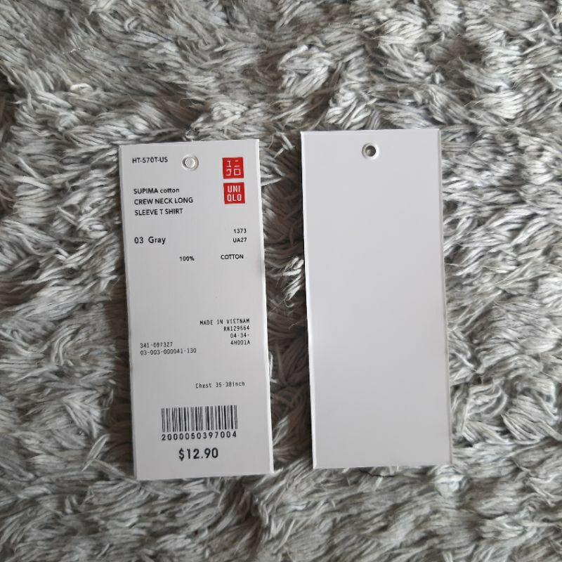 

Hangtag Uniqlo ex Garment (4pcs)