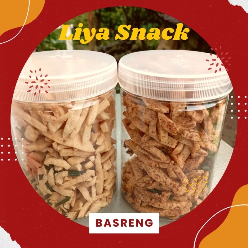 

Basreng Pedas Daun Jeruk Kemasan Toples / Baso Goreng / Bakso Goreng