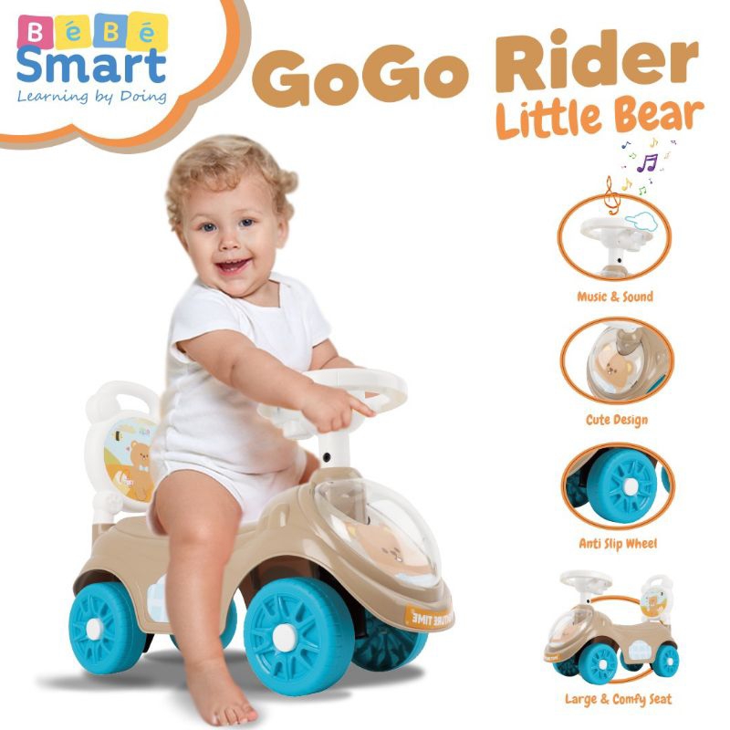 Bebe smart ride on vroom broom new motif / mainan mobil mobilan anak