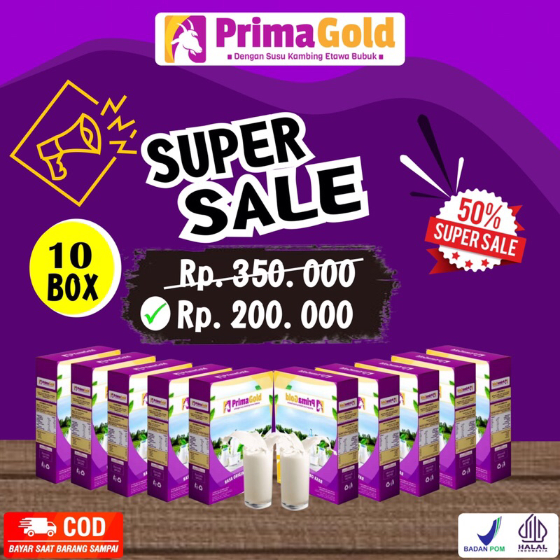 

Prima Gold Susu Kambing Etawa Asli, Harga Murah dan Berkualitas,1 box isi 200gram Susu Etawa Bubuk Bantu Kuatkan Tulang, atasi nyeri sendi, nyeri lutut, tulang keropos dan cegah syaraf kejepit. Bagus untuk kesehatan paru-paru dan pernapasan jadi lega