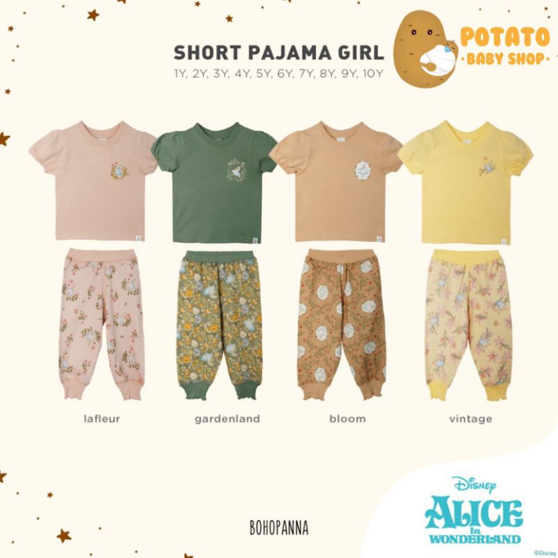 Bohopanna Short Pajama Girl - Piyama Boho Baby x Disney Alice