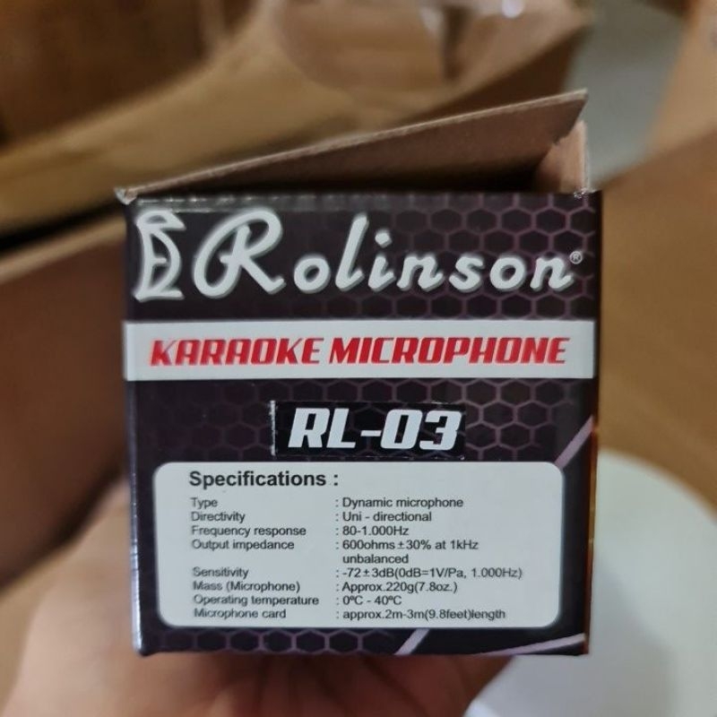 MICROPHONE ROLINSON RL 03 NEW PAKAI KABEL