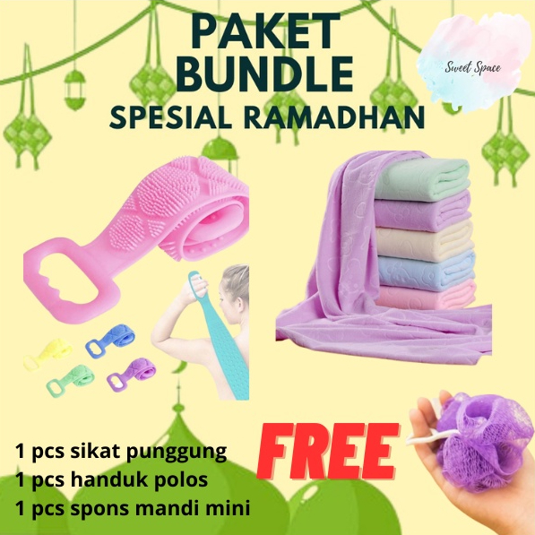 SIKAT PUNGGUNG + HANDOK POLOS GRATIS SPONS MINI | BUNDLE PROMO [SWEETSPACE]