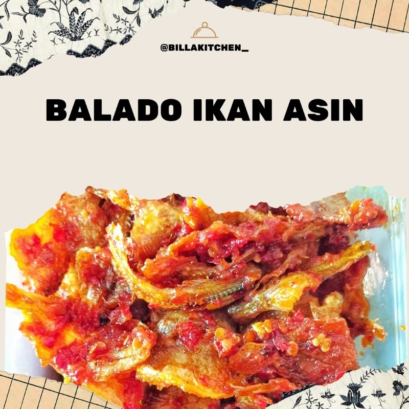 

balado ikan asin belah/sambel balado