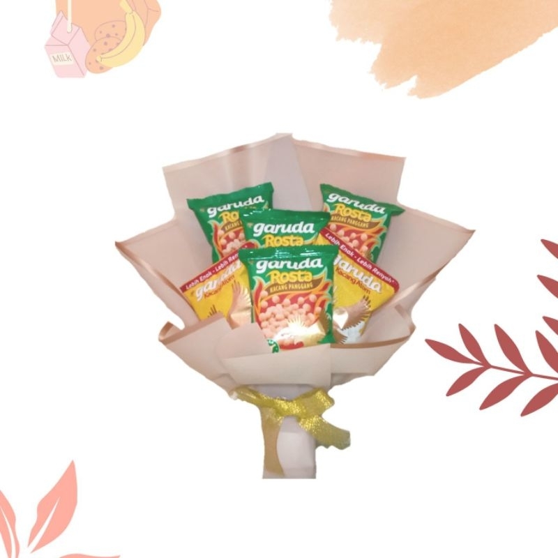 

Buket makanan, buket hadiah, buket wisuda