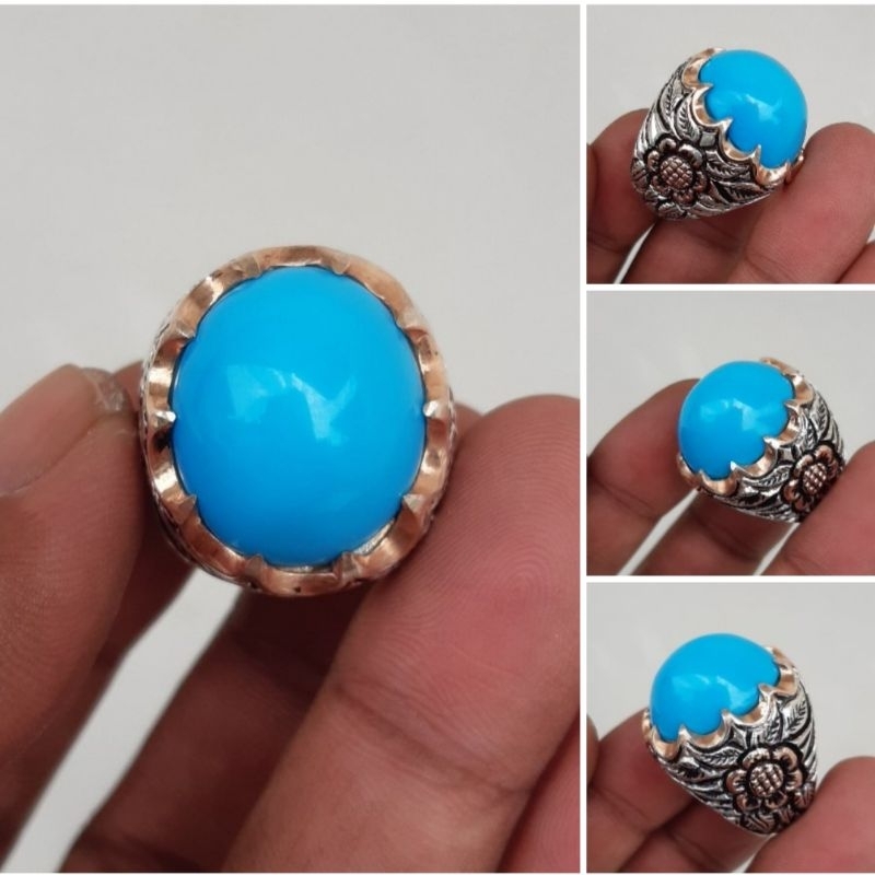 Pirus Persia Biru Polos Posfor Top HQ