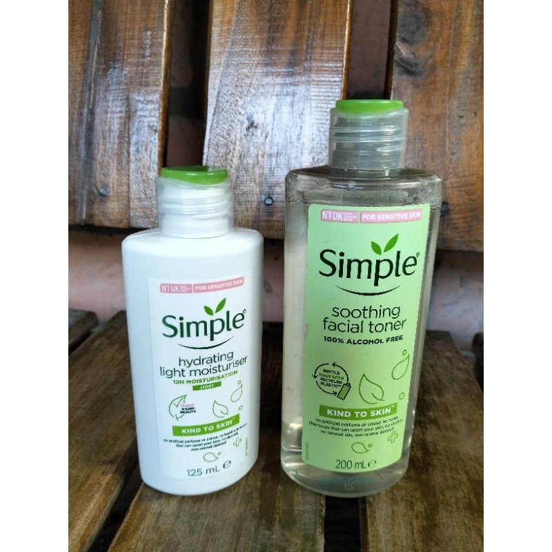 preloved Simple soothing facial toner,simple hydrating light moisturiser