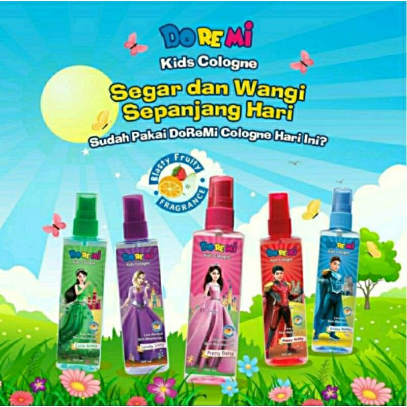 Doremi Kids Cologne Low Alcohol | Skin Moisturizer 100ml, 60ml | Parfum Murah Tahan Lama