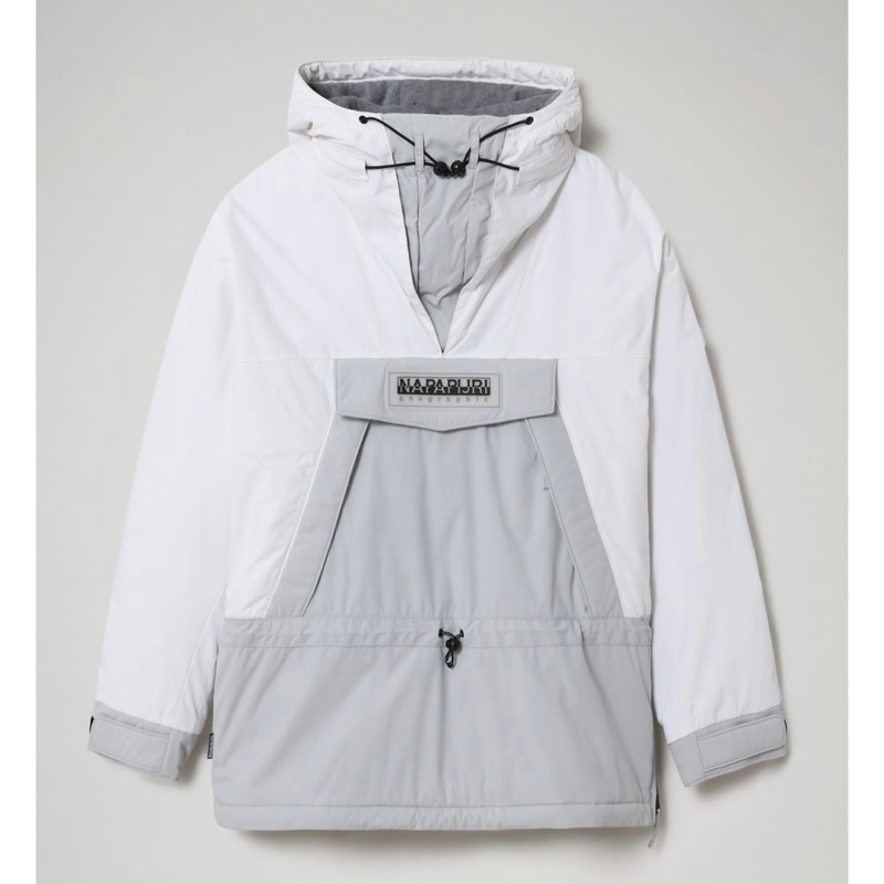 Napapijri Skidoo Iglo Winter Jacket In White Grey