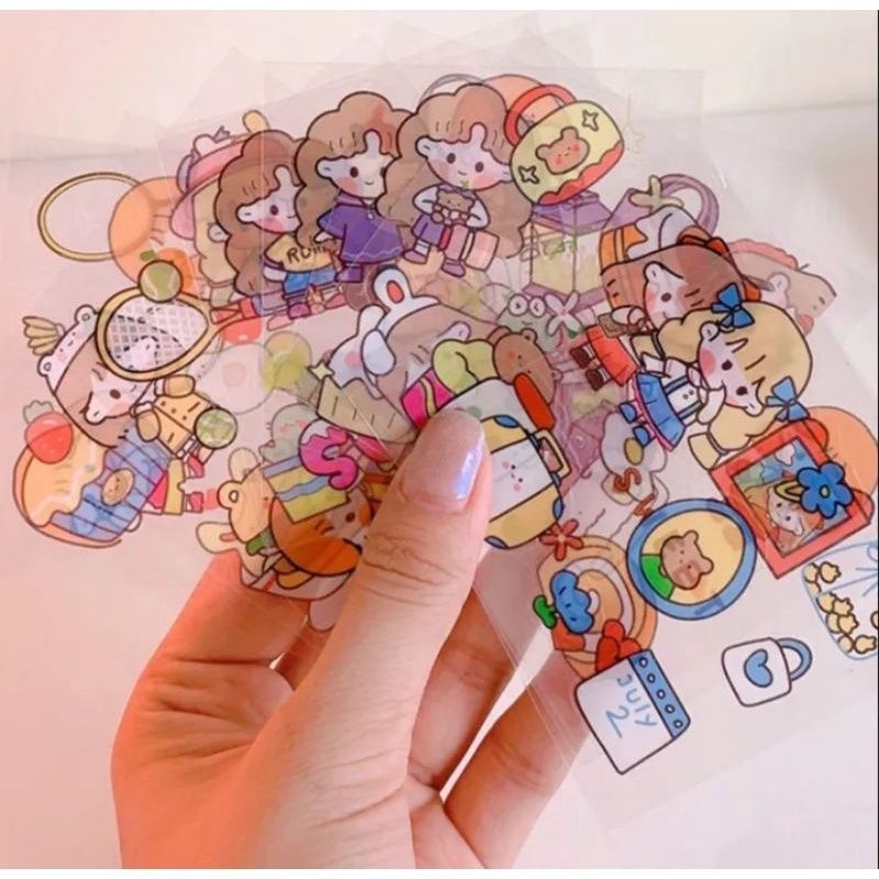 

Sticker Karakter Lucu Ecer 1 pcs Renceng Tanpa Box Sticker Motif Kartun Korea Lucu Anti Air Dekorasi Handbook Scrapbook DIY