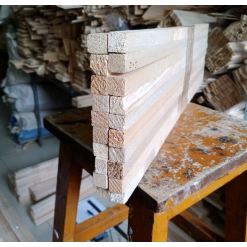 ( Hard ) Kayu balsa stick stick 15mm x 15mm x 60cm / 50cm Balsa reng balsa balok kayu maket