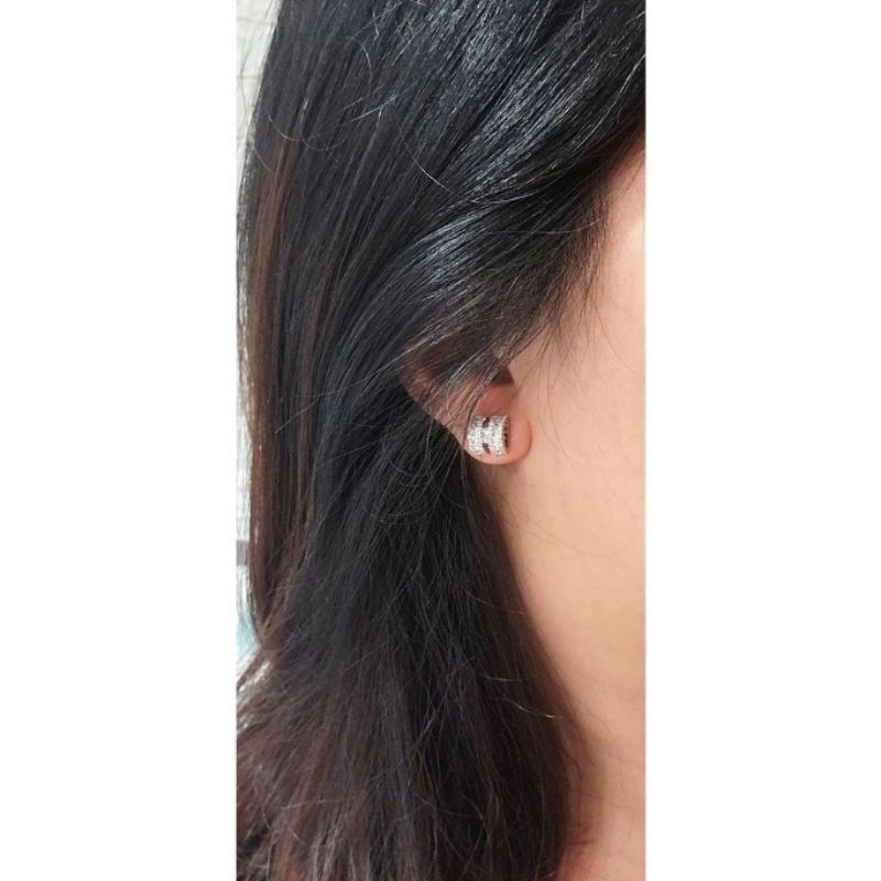 Anting Silver925 Full mata anting zircon Anti Karat anti alergi anting premium berlian kilap 03